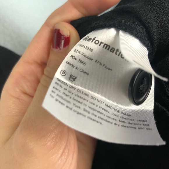 Reformation Della black button front jumpsuit - Picture 6 of 8